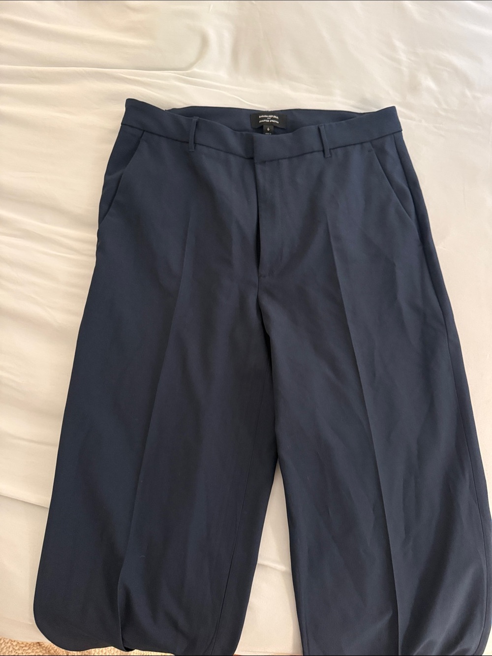 Banana Republic Navy Wide-Leg Trousers
